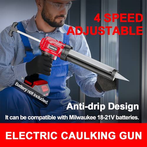item picture cordless caulking gun battery free 20v battery powered caulking gun electric caulking gun electric gun with led light 10oz 300ml refill gun tool sealing bathrooms kitchens floors windows sink joints and