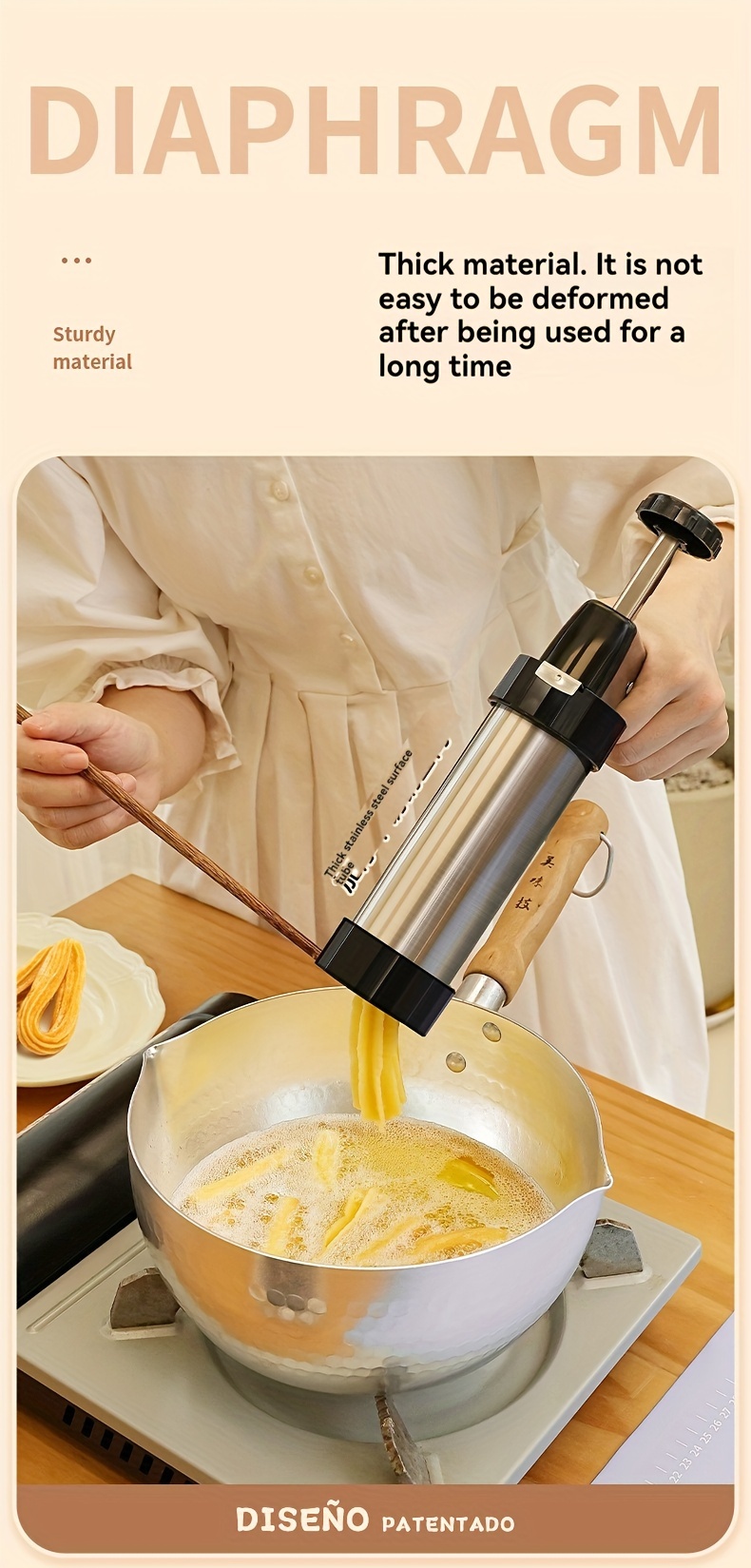 easy to use manual french fry cutter stainless steel potato slicer for perfectly shredded fries vegetables ideal for home kitchen restaurant use details 7