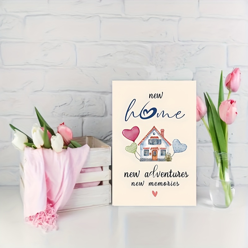 

1pc "" Greeting Card With Envelope - New Homeowners, Couples | Fun Housewarming & On Your New Apartment | " & " Design | Ideal Gift For , Gifts