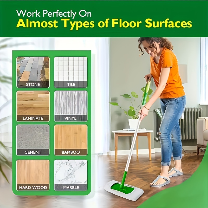 4 pack microfiber mop pads ultra absorbent reusable washable compatible with wet dry mops flat floor cloth for hardwood tile floors details 4