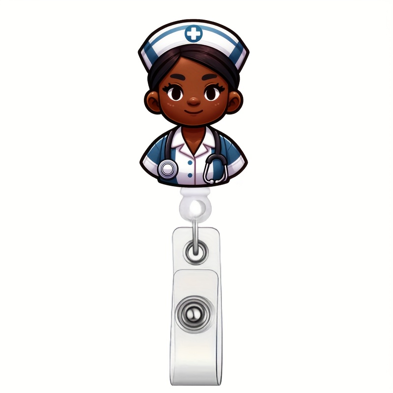 1Pcs Cute Cartoon Retractable Pull Badge Reel Student Nurse Doctor