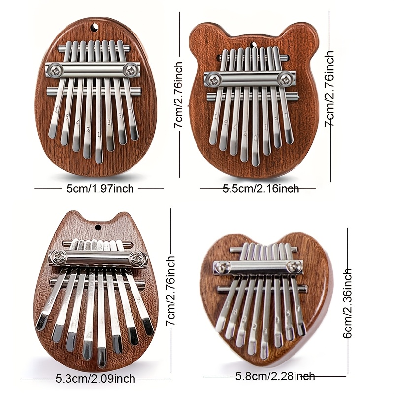 8 Keys Mini Kalimba High Quality Exquisite Finger Thumb Piano Marimba Music Good Accessory Pendant Gift, Christmas and Halloween Gift, Thanksgiving Gift