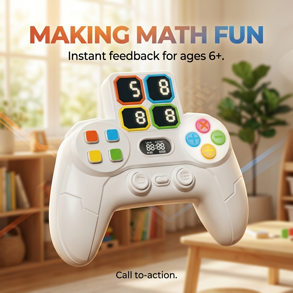 Math Console For 6+ Kids, 24 Math Game, Gadget
