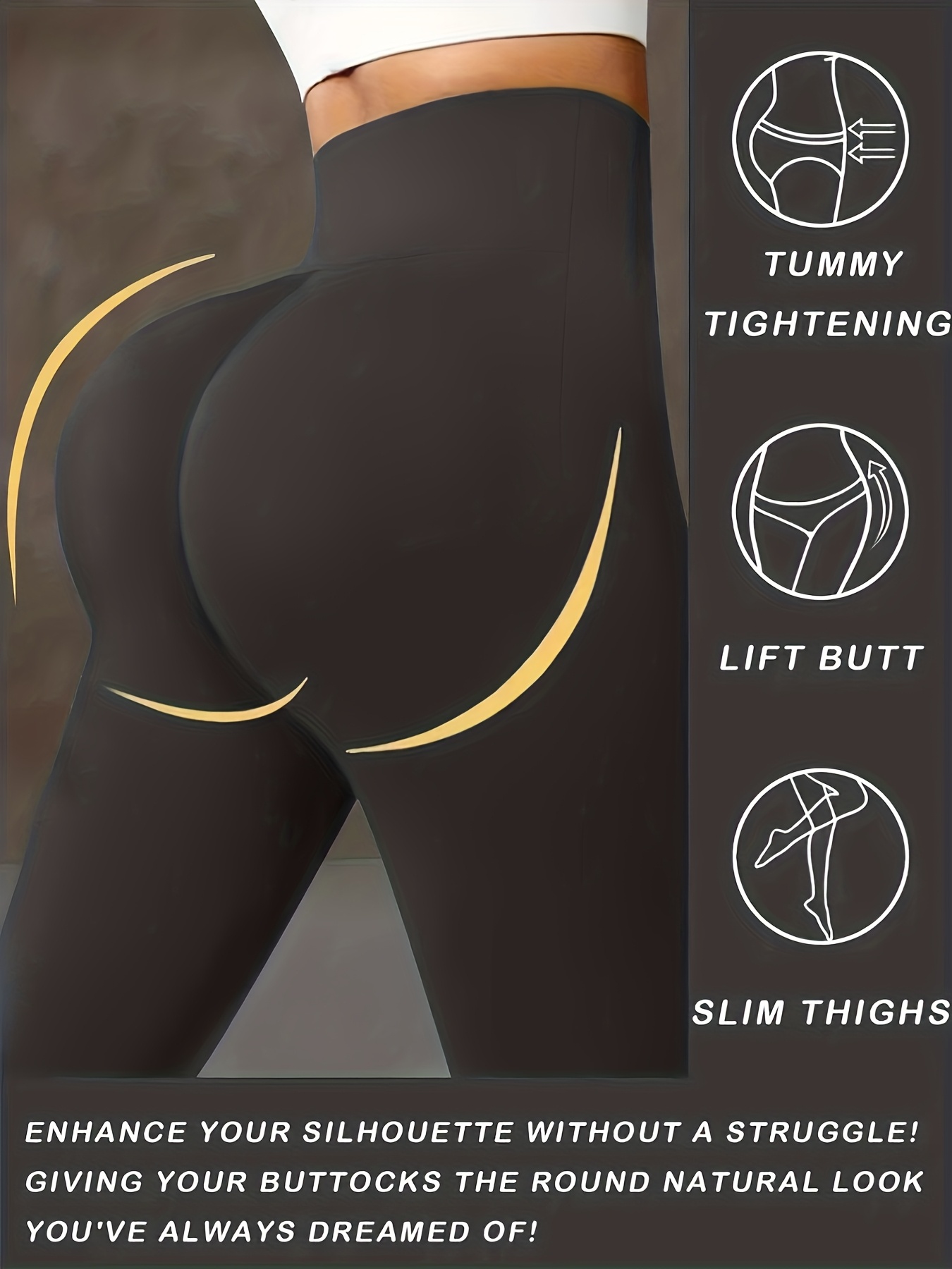 women's pants, high-waisted butt lifting leggings with wide band