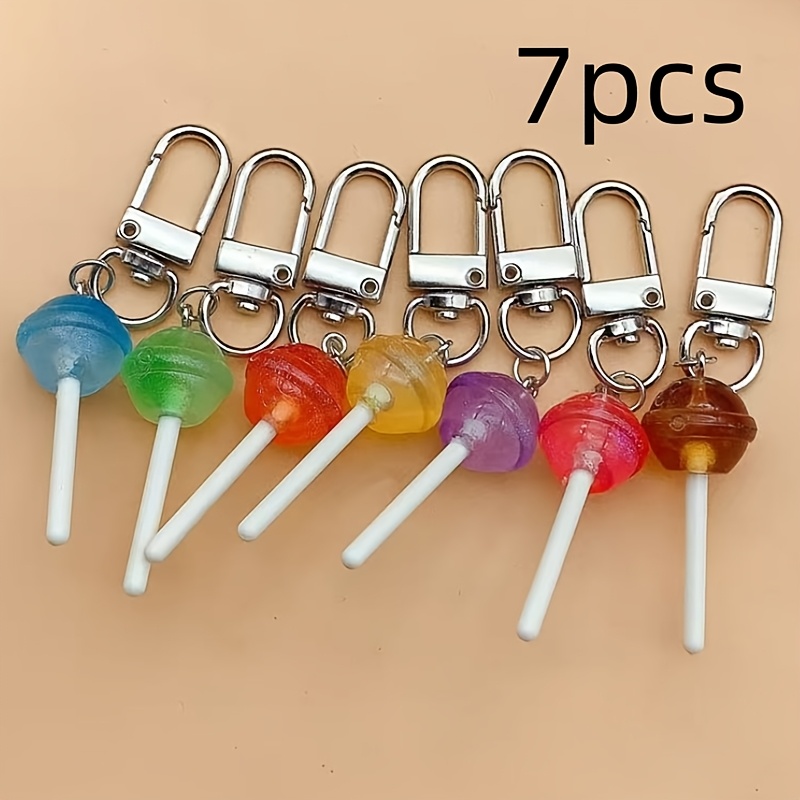 

7pcs Alloy Keychain Set, -colored , -dark & Car Key , Pendants