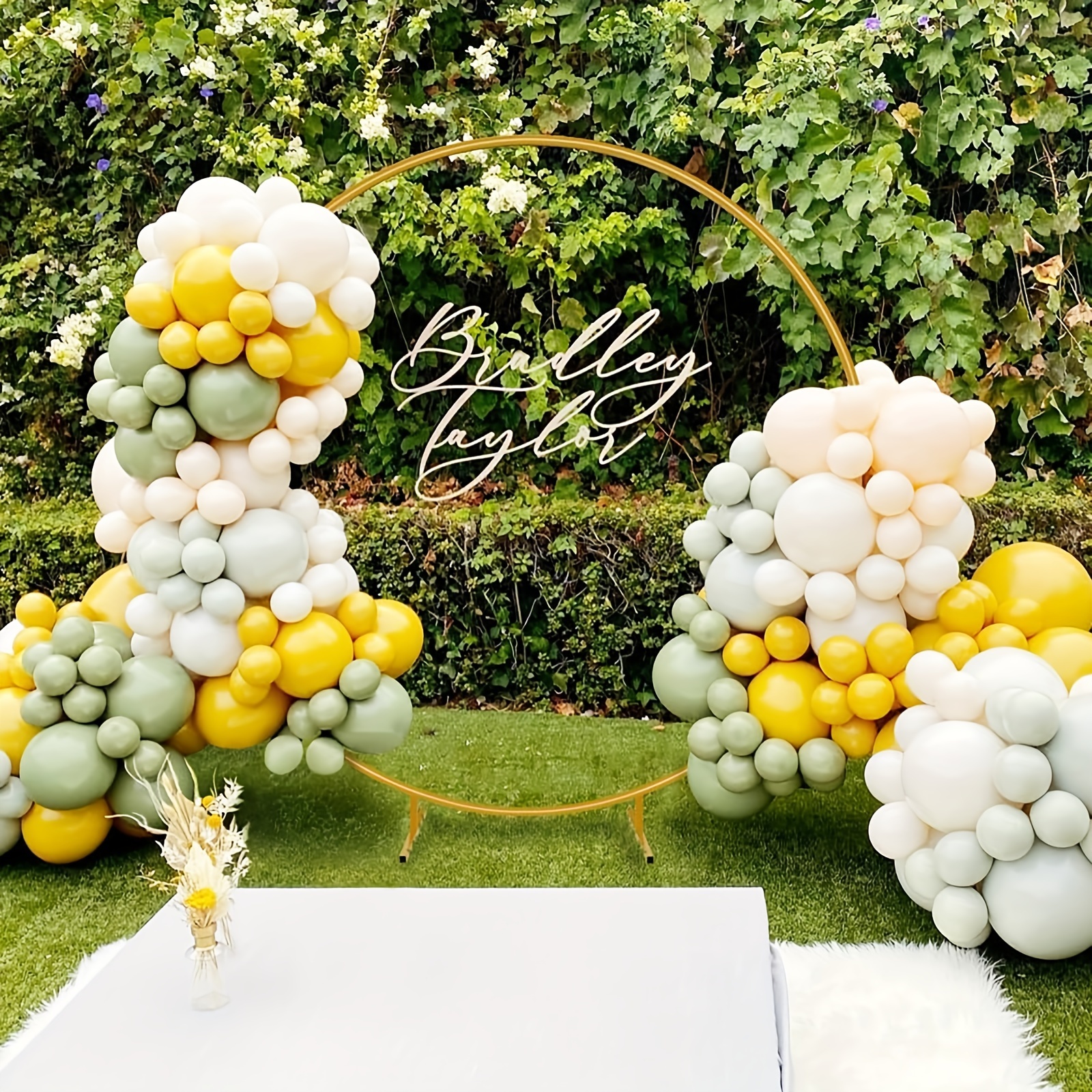 5ft Round Balloon Arch Stand With Base, Balloon Arch Frame For Floor, Balloon Hoop Stand Kit For Birthday, Wedding, Baby Shower, Bridal Shower