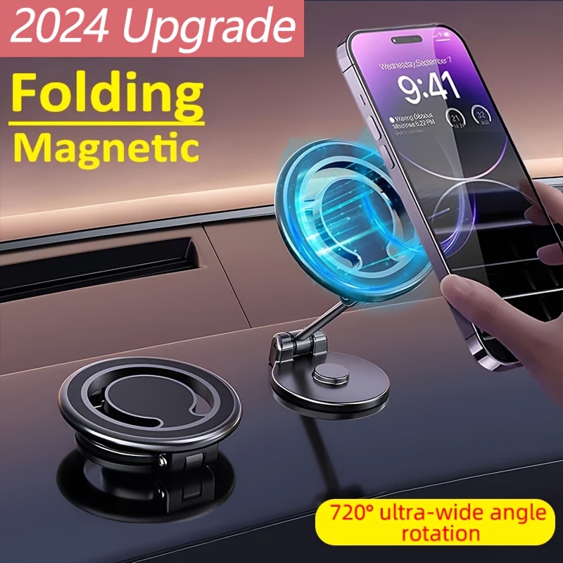 

720° Super Wide Angle Rotating And Foldable Magnetic Car Phone Holder Magnetic Car Holder Mounted In The Car, Support Cell Phone Suitable For 15/14/13/12 For Samsung For Xiaomi