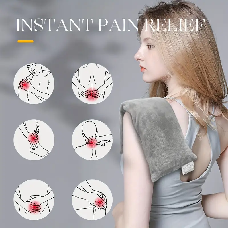 microwave heat pad with washable cover heat packs for relaxation wheat bags microwavable for in muscles joints cramps 44 13 5cm soft weighted neck warmer for hot cold compress Product details 9