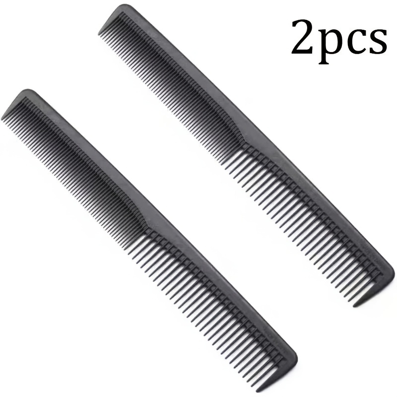 TEMU 2-pack Salon-quality Hair Styling Combs, Durable, Heat-resistant, Anti-static, Suitable For Haircutting And Parting