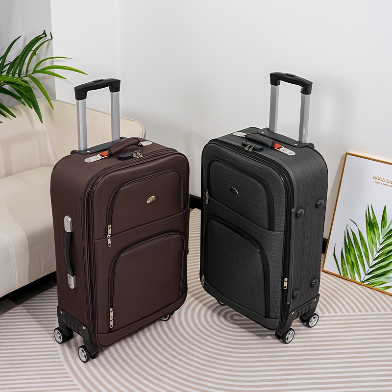 28 inch durable oxford fabric suitcase with spinner wheels combination lock and telescopic handle large capacity multi compartment travel luggage for men and women luggage for trave Product details 6