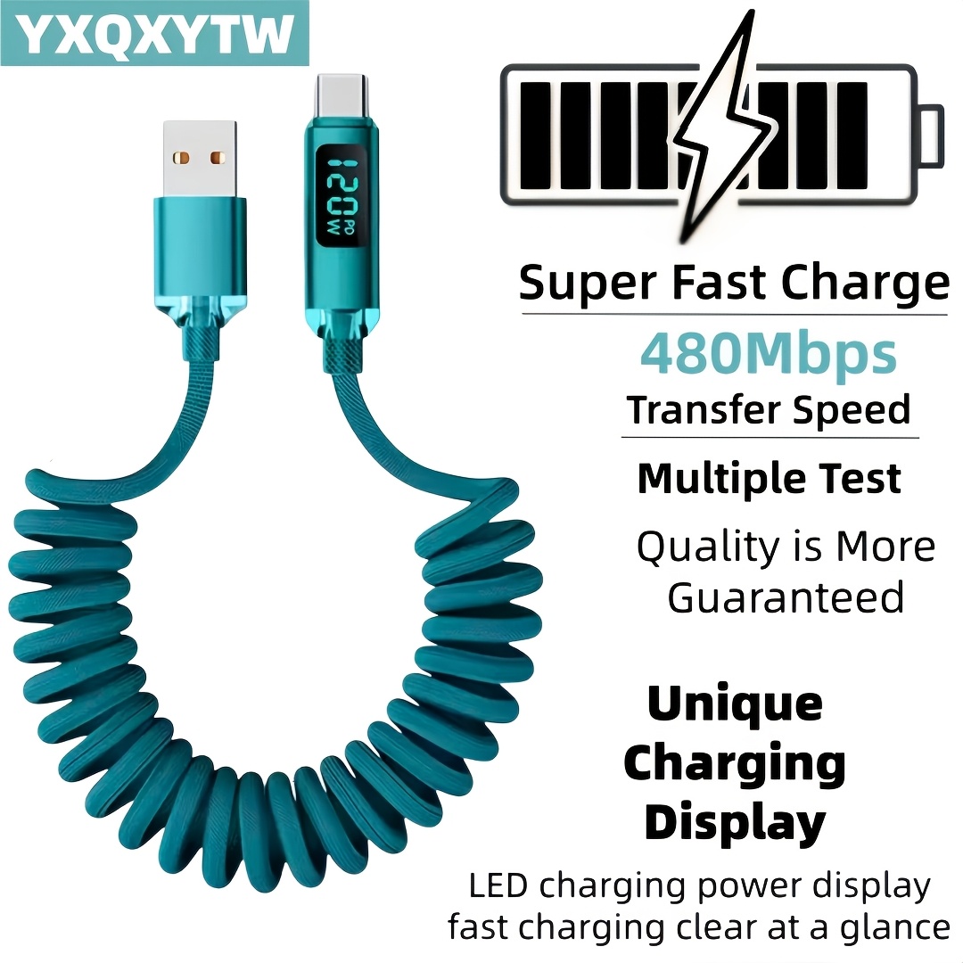 usb a to type c super fast charging data cable 3 3 6 6 ft nylon braided compatible with iphone huawei samsung oppo honor   free portable durable tensile resistant fast charging cable yxqxytw