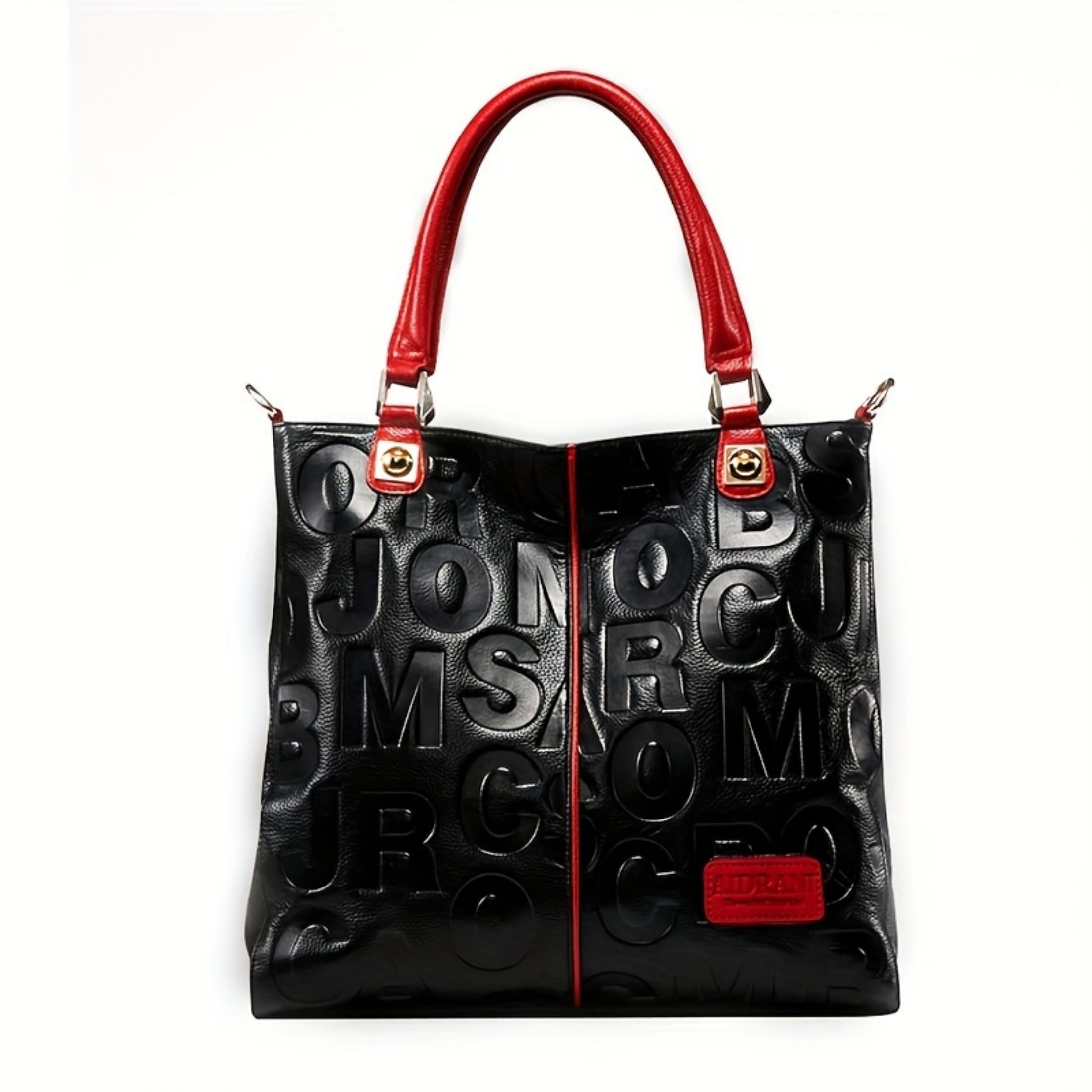 

Letter Embossed Handbag For Women, Luxury Genuine Leather Tote Bag, Large Capacity Satchel Purses Shoulder Bag, Gifts For Women