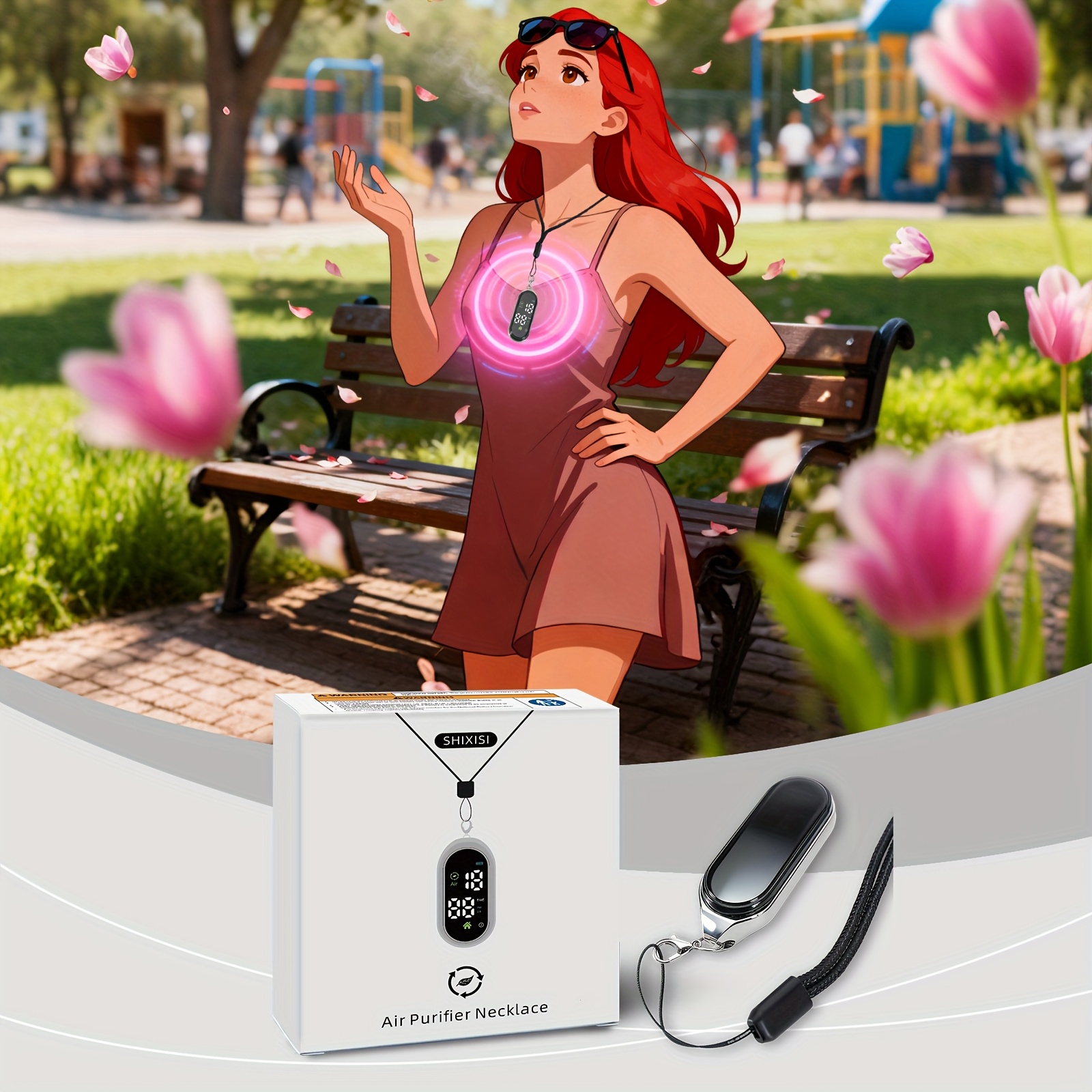 mens   necklace with   design operates   without   features a built in professional air purification system for   surrounding air cleaning womens high quality   necklace Product details 1