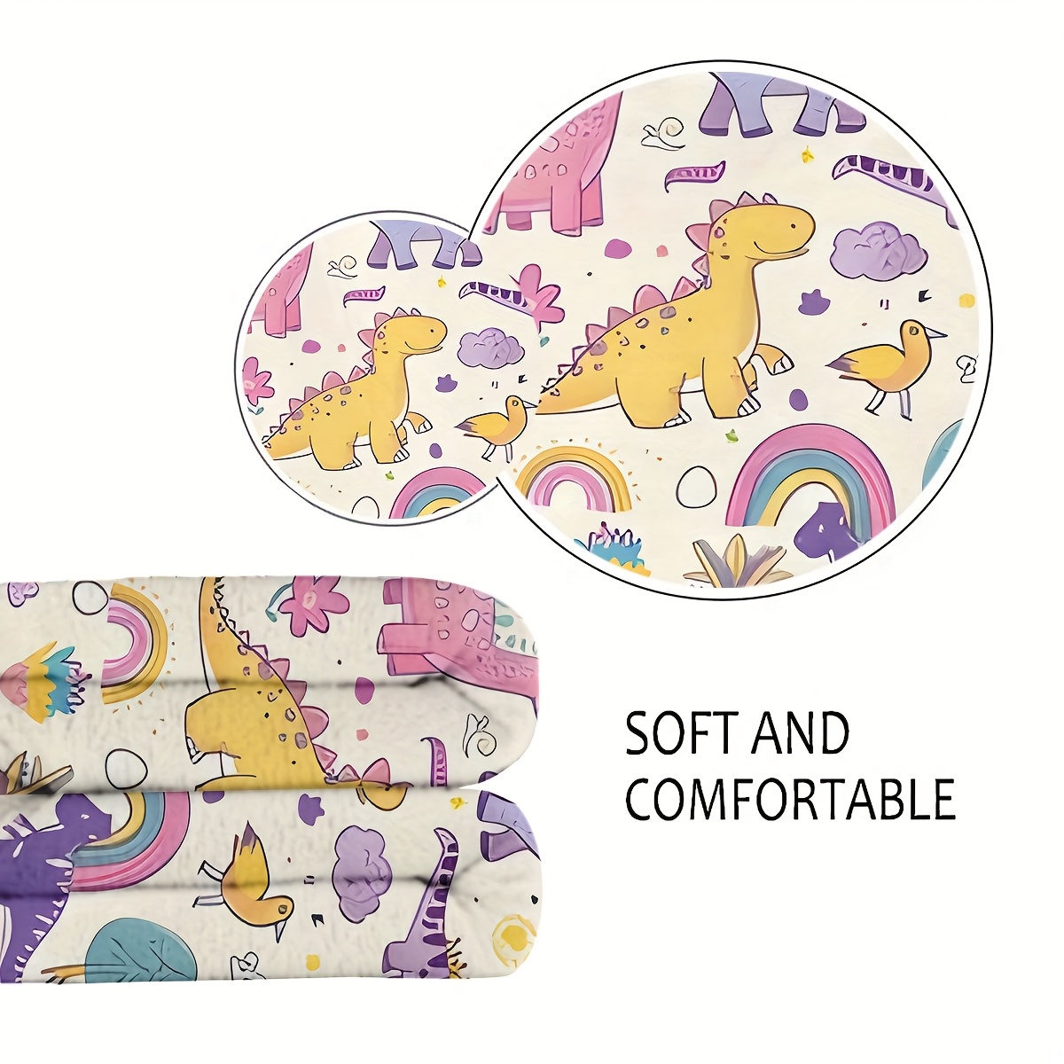 Cartoon Dinosaur Fleece Blanket