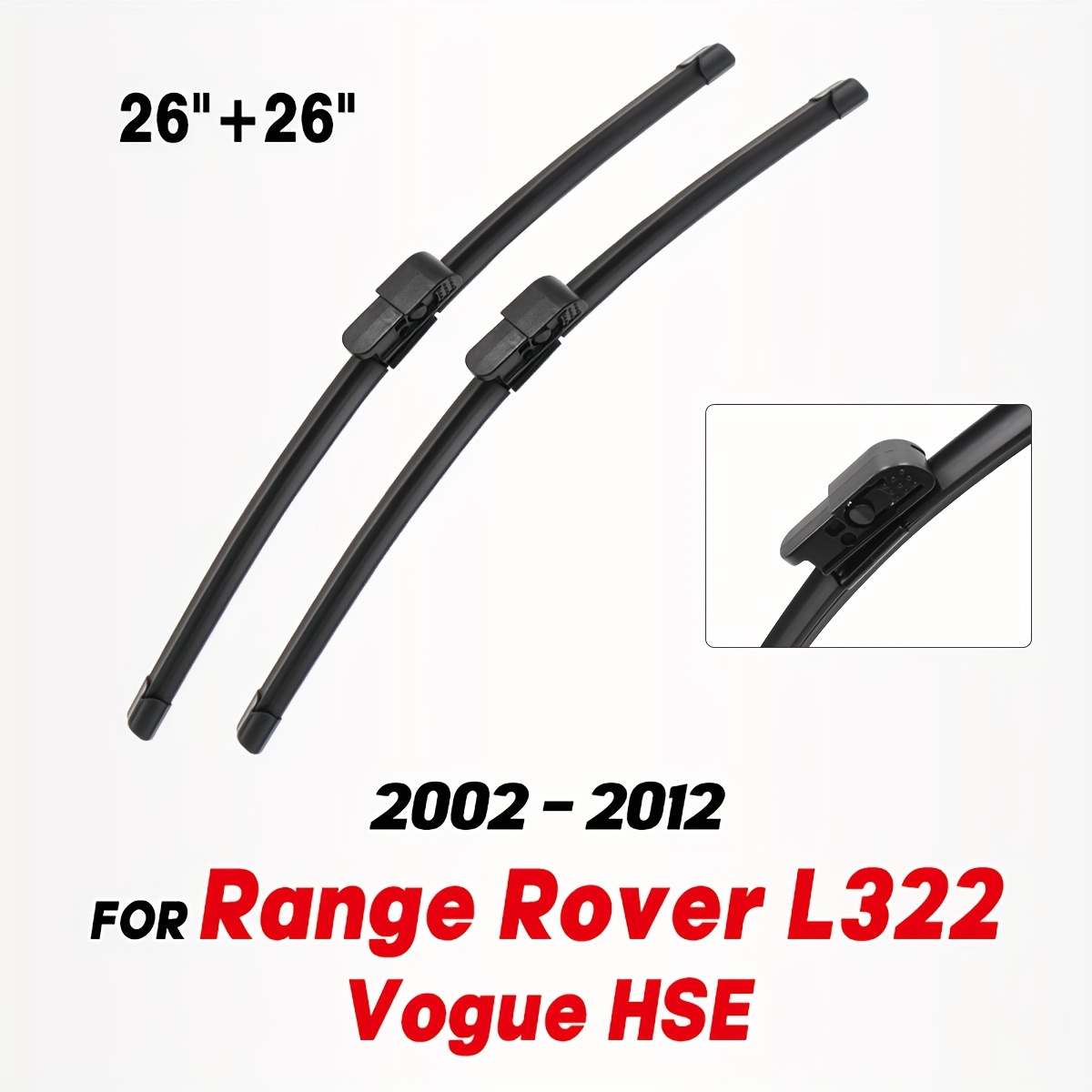 TEMU Wiper Front Wiper Blades For Land For Range For L322 Hse 2002 - 2012 Windshield Windscreen Window Brush 26