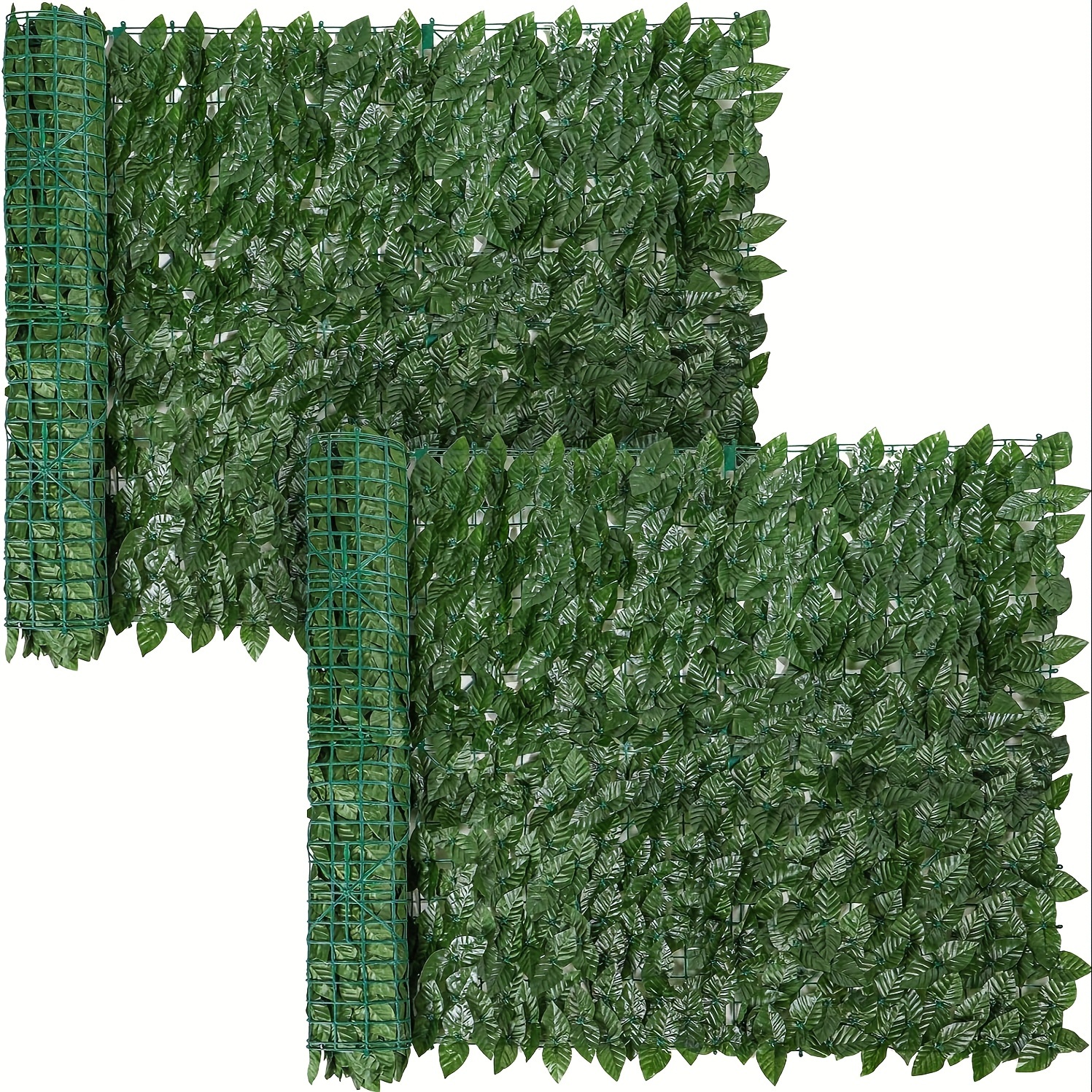 

2 Rolls 118x20in Artificial Ivy Fence Screen, Fence Privacy Screen For Balcony Patio Outdoor, Fence Trellis With Artificial Leaves Privacy Trellis Roll For Garden Wall Mat, Patio, Backyard Decoration