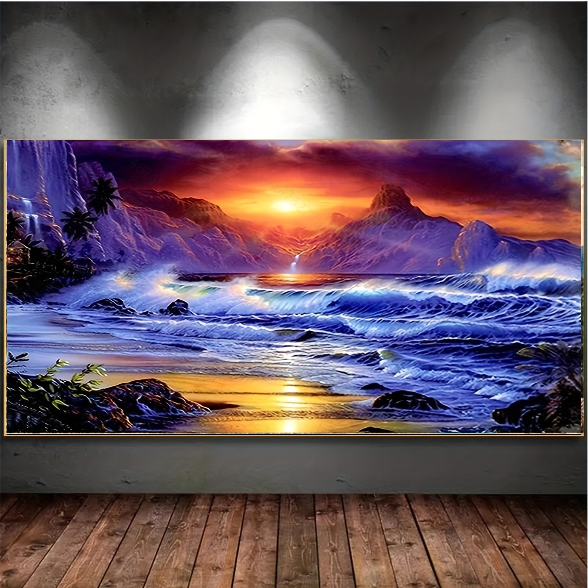 Sunset Whales Diamond Painting Kit with Free Shipping – 5D Diamond Paintings
