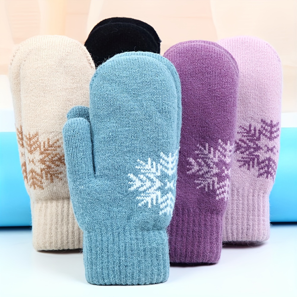 

Winter New Knitted Yarn And Velvet Gloves For Women, Autumn And Winter Warm Gloves Wholesale Christmas Gloves Cycling Outdoor Velvet Gloves Double-layer Men' Resistant Gloves