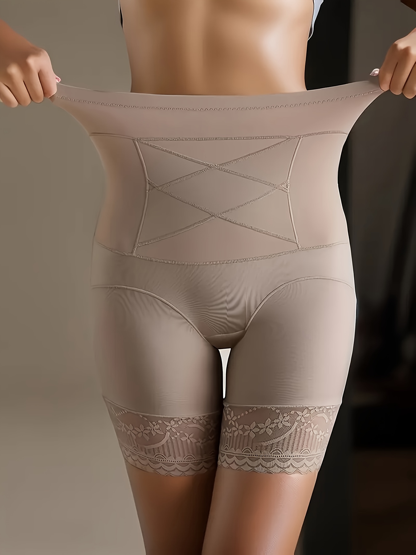 1pc of high waisted tummy control panties for women postpartum girdle body shaping hip lifting strong tummy control womens high waisted shaping shorts to wear inside high waisted womens shaping shorts type