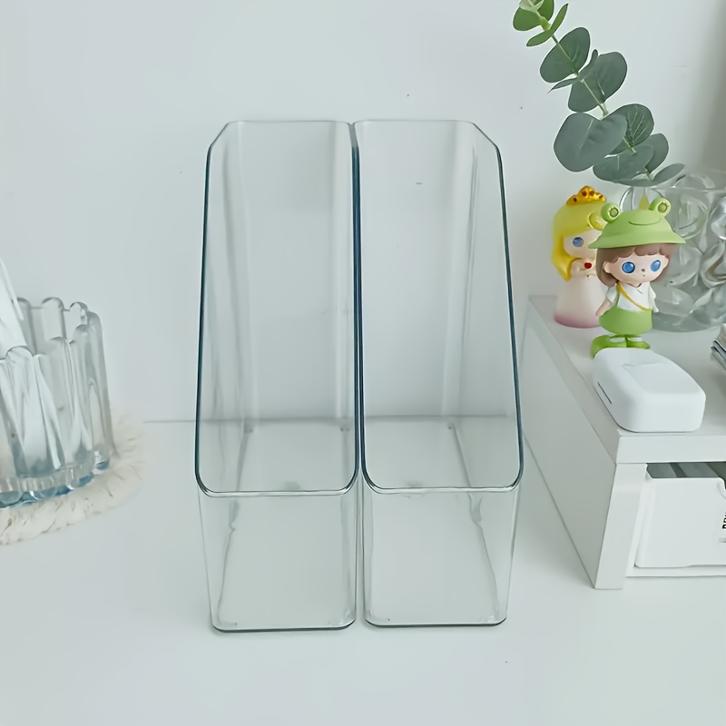TEMU 1/2/4pcs Set Transparent Acrylic Bookshelf, Book Stand Storage, Can Hold Notebooks, A4 Paper, Envelopes, File Magazine Organizer Box, Suitable