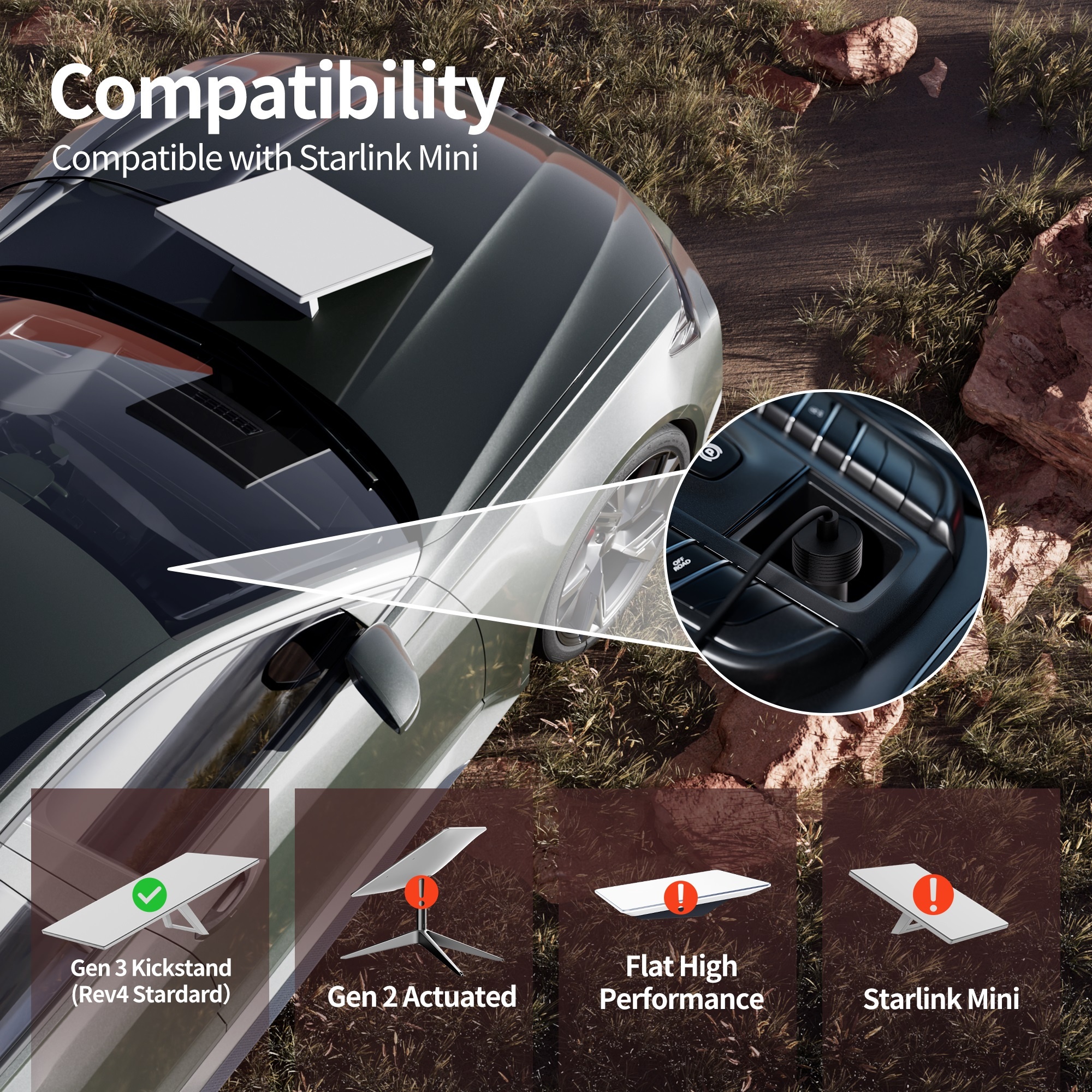 Câble d'alimentation 3 m/9,84 pi pour Starlink Mini, chargeur allume-cigare 12V-24V pour internet satellite Starlink Mini – Image 7