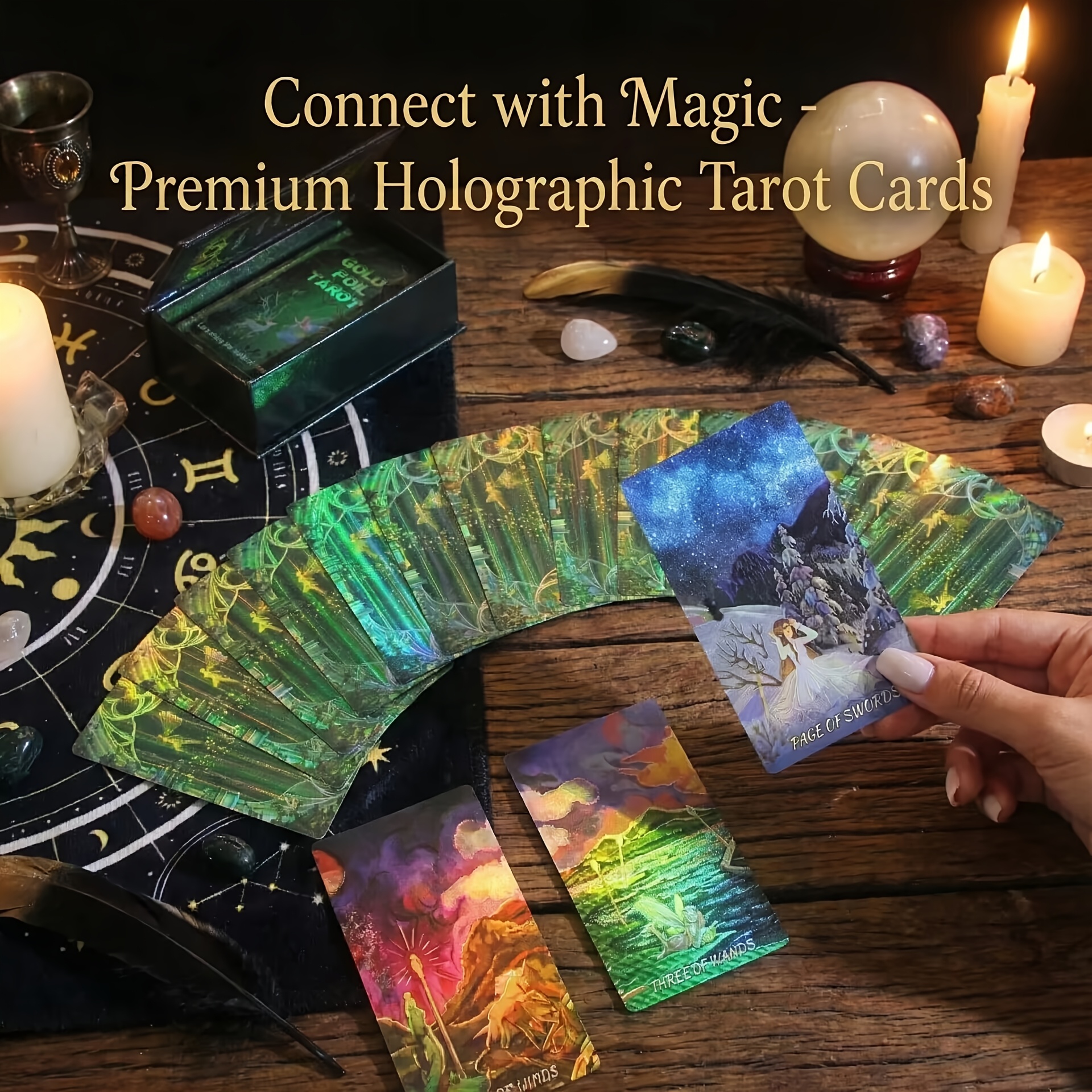 holographic tarot cards Tarot Deck Holographic Edition – Luna Charlotte Art