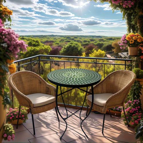 european style outdoor balcony wrought iron mosaic table outdoor terrace courtyard leisure small coffee table terrace side table outdoor mosaic decorative table round terrace end table with tile top balcony plant stand small coffee table