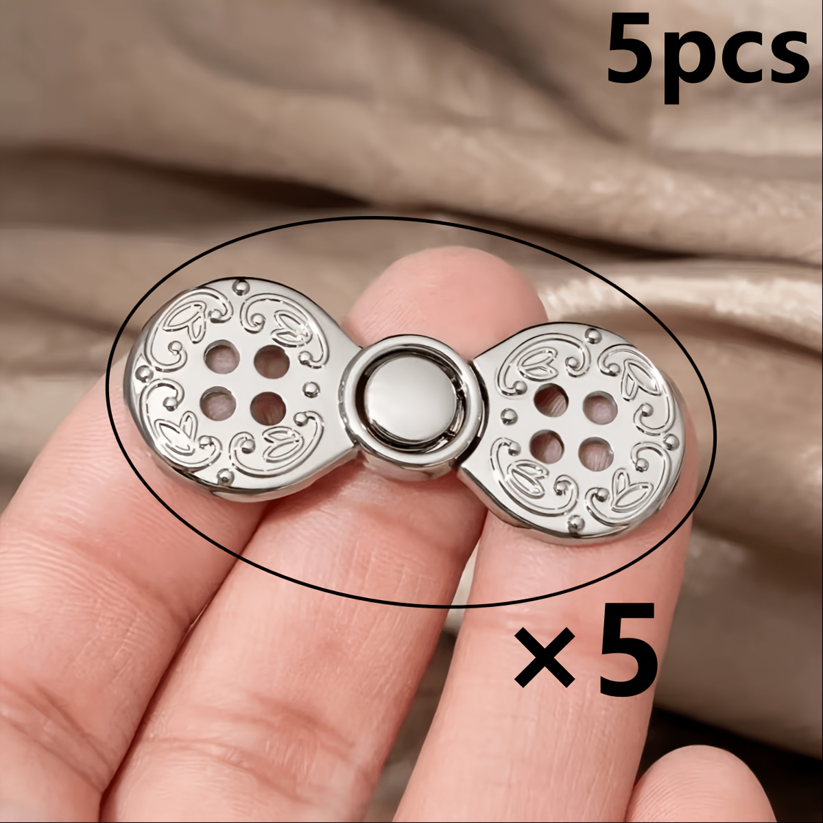 Sew- And Eye Cardigan Clips For Fastening Women's Sweaters, Shawls, Blouses, And Dresses