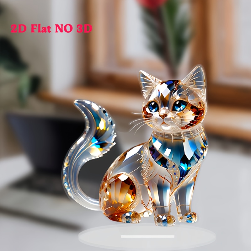 

One, 2d Flat Acrylic, Desktop Ornament, Table Decoration, Best Gift For Valentine's Day, New Year, Easter, Spring And Summer Suitable For Office, Desktop, Home, Bedroom, Store Display Decoration