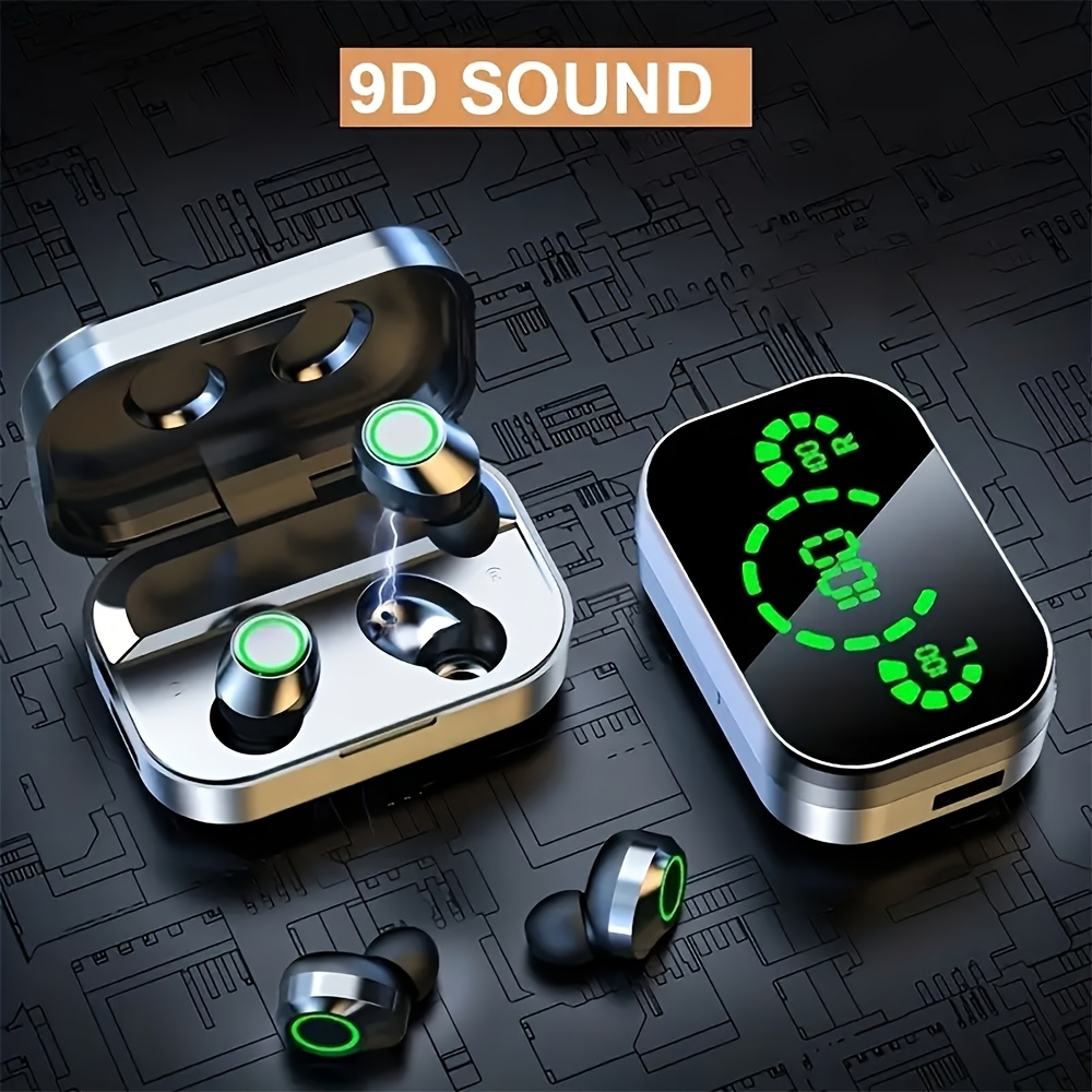 

2024 Triple- Wireless Earbuds - Digital Display, Design, Wireless Charging, Battery, Sports & Gaming