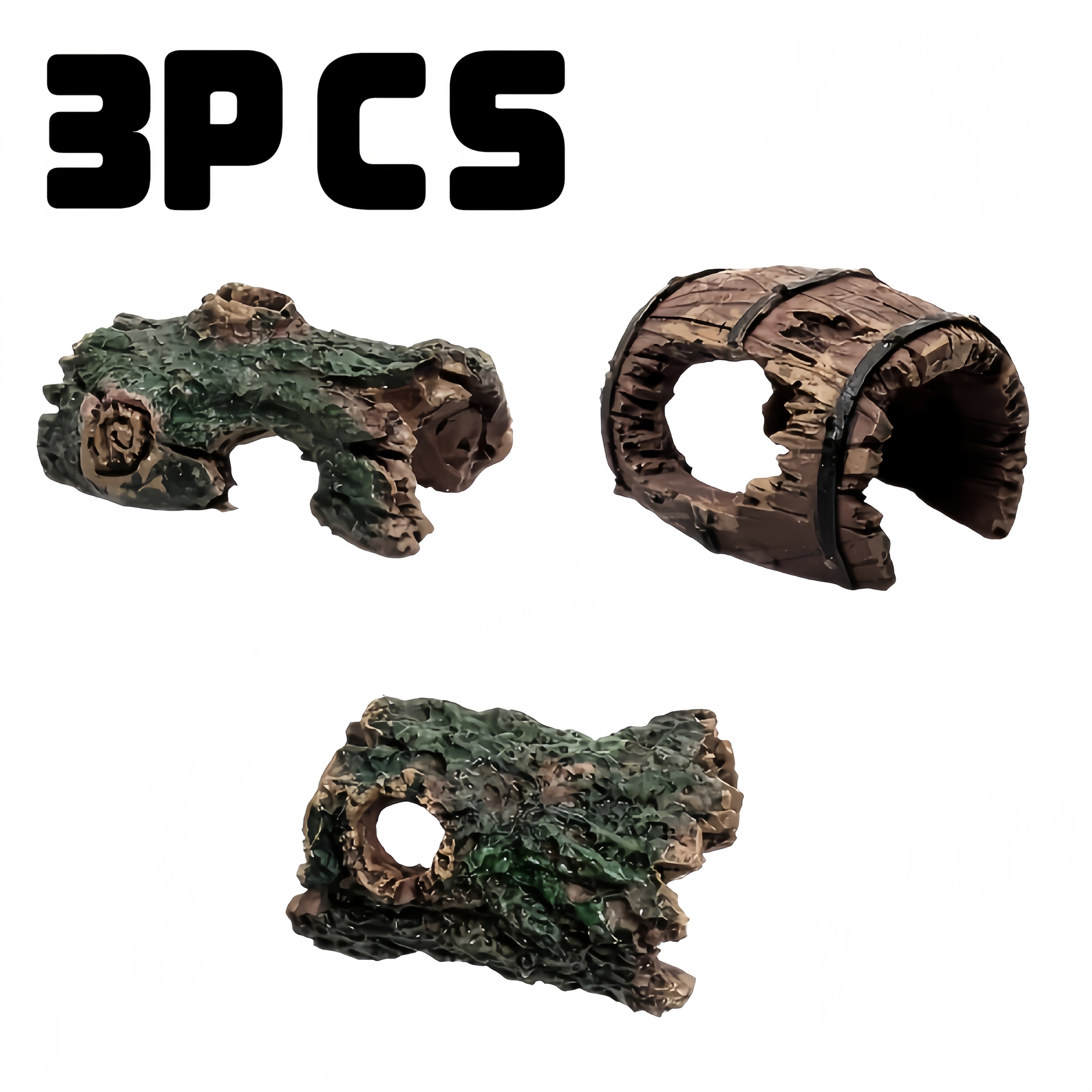 Cueva de resina para acuario, para camarones, accesorios para terrario y acuario, aspecto de de árbol: retailer-supplied image