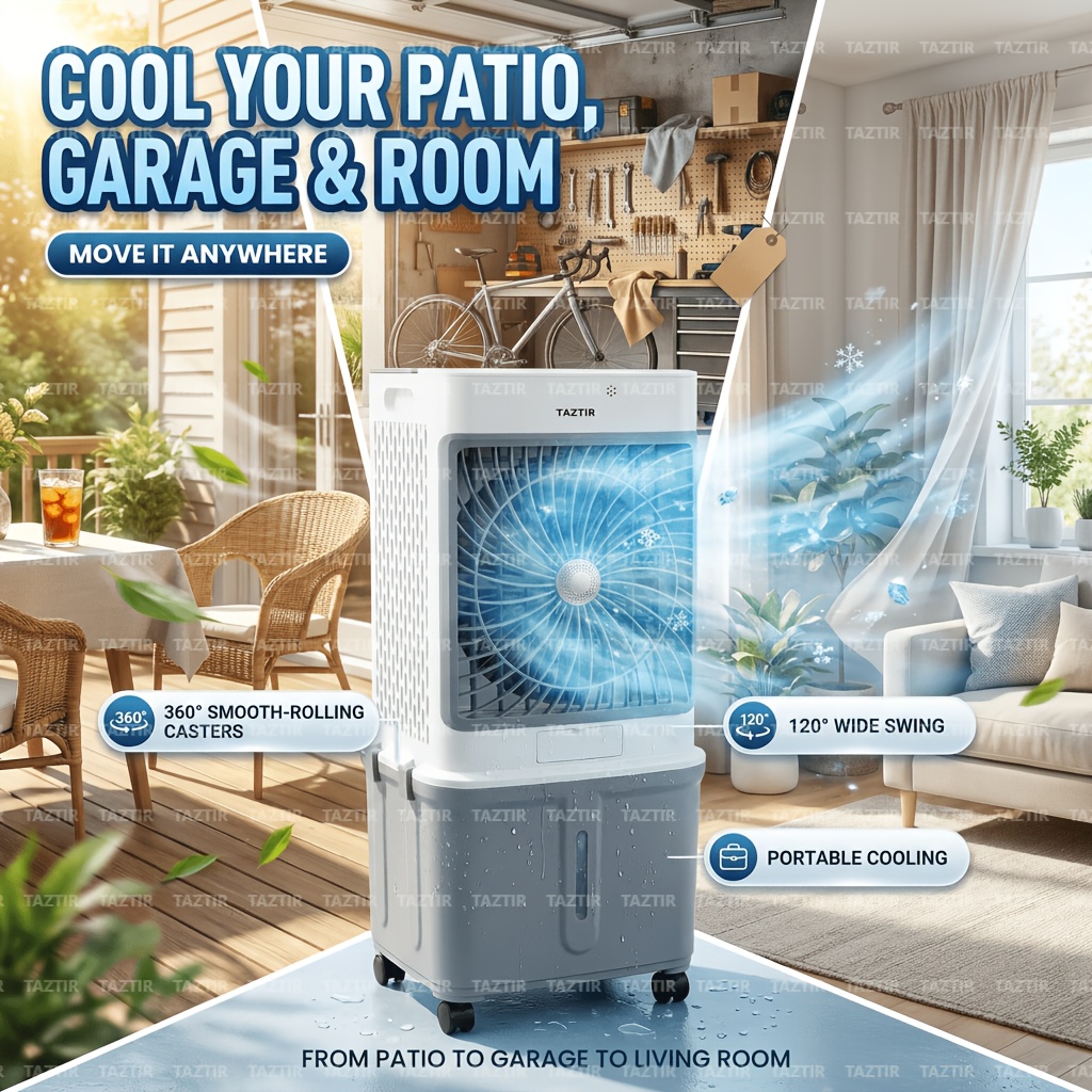 TAZTIR 2200 CFM Portable Evaporative Air Cooler, Air Conditioner... product image 7