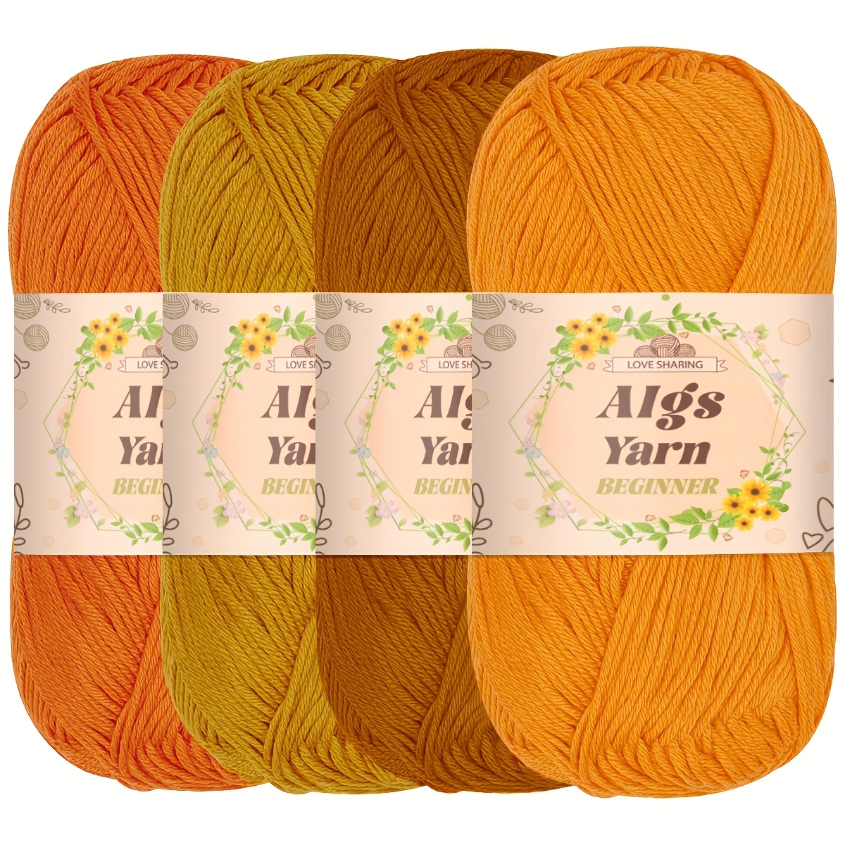 E-shop 4er-Set 200g Premium Acryl Strickgarn, 1,76oz pro Knäuel – Weich & Langlebig für DIY Strick- & Häkelprojekte wie Schals, Mützen, Handschuhe,