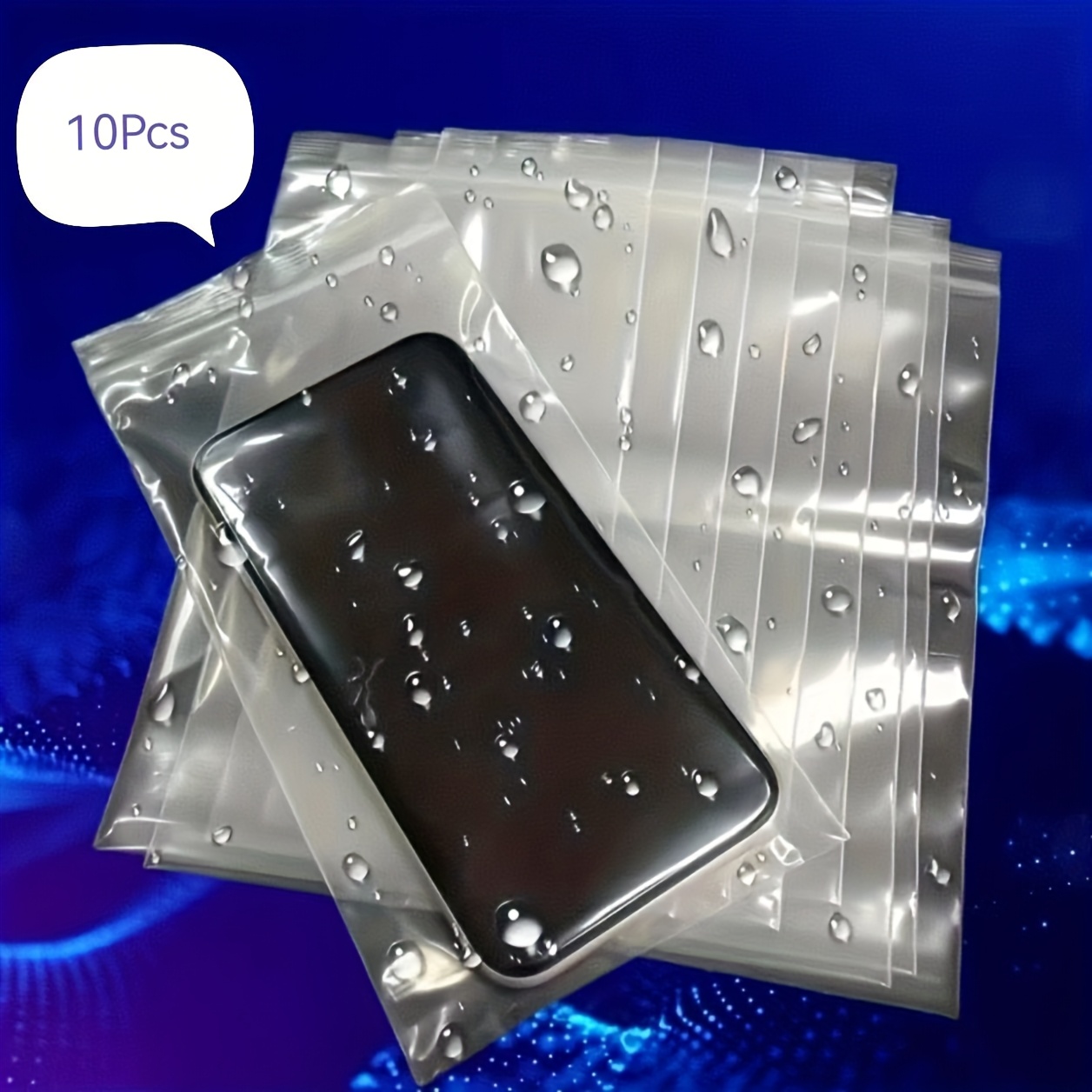 Phone Case: 10pcs/pack Transparent Self-sealing Phone Bags, Dustproof And Sweatproof, Touchscreen Compatible, Protective Phone Pouch, Outdoor Beach Phone Bag
