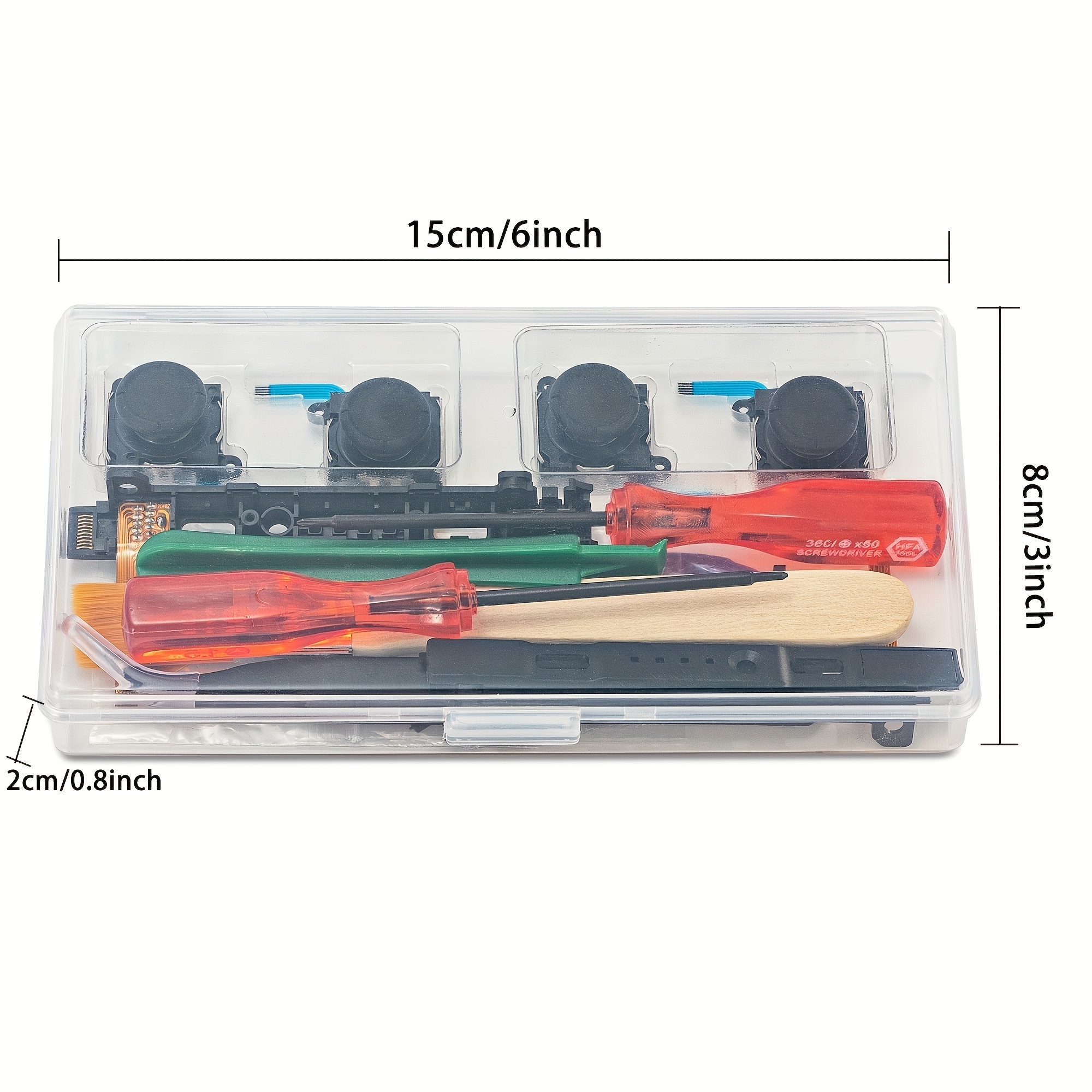 nintendo switch 20-in-1-reparaturset für joycon mit 3d-analog-joysticks links rechts