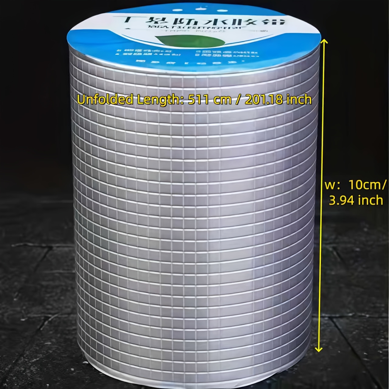 TEMU 1 Roll Of 10cm X 511cm Butyl Sealant Tape For Leak Repair - Plastic Sealing Tape For Metal Gutter Leak Repair, Resistant To High And Low