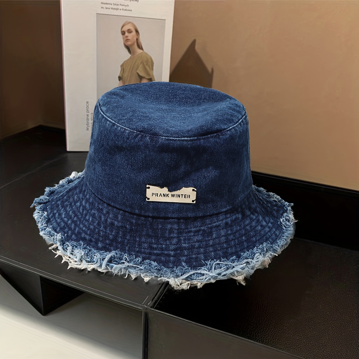 Stylish Ripped Washed Bucket Hat Unisex Tassel Denim Basin - Temu