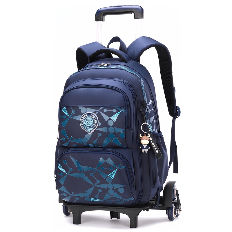 Image of School Backpack With Trolley, School Backpack, Backpack+trolley 6 Wheels For Travel, Backpack With Wheels, Rucksack Backpacks, Great For Birthday, Christmas Or New Year Gift