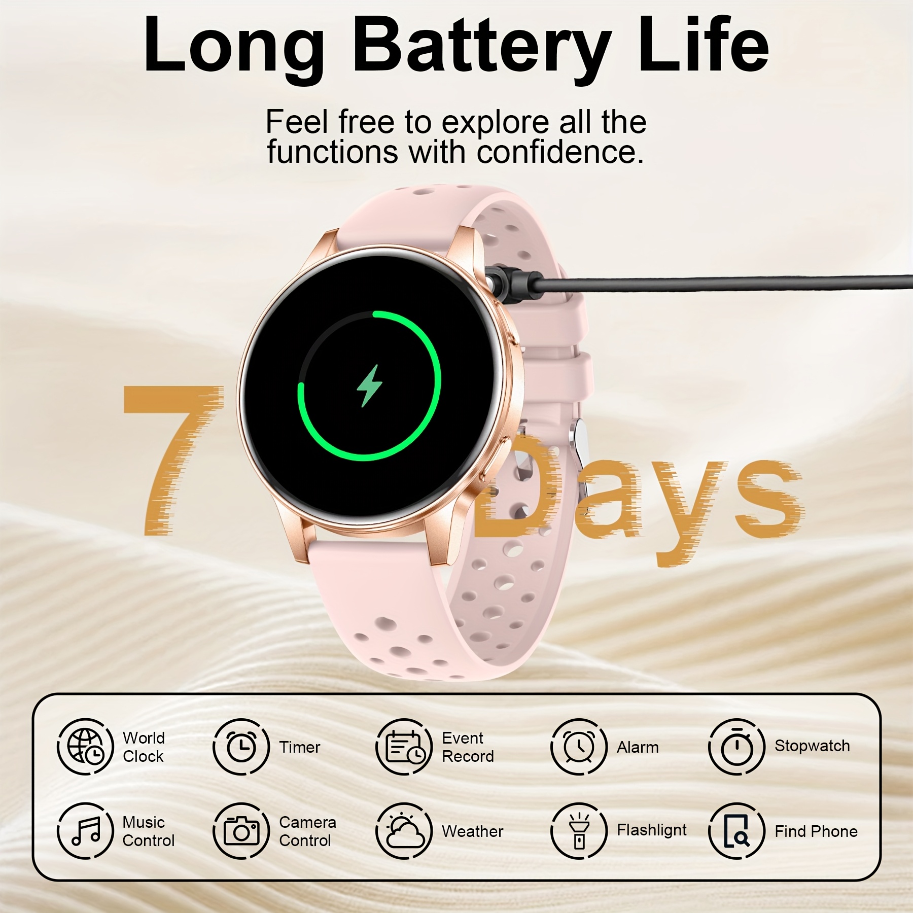Smart Watch with HD Touchscreen and Voice Assistant