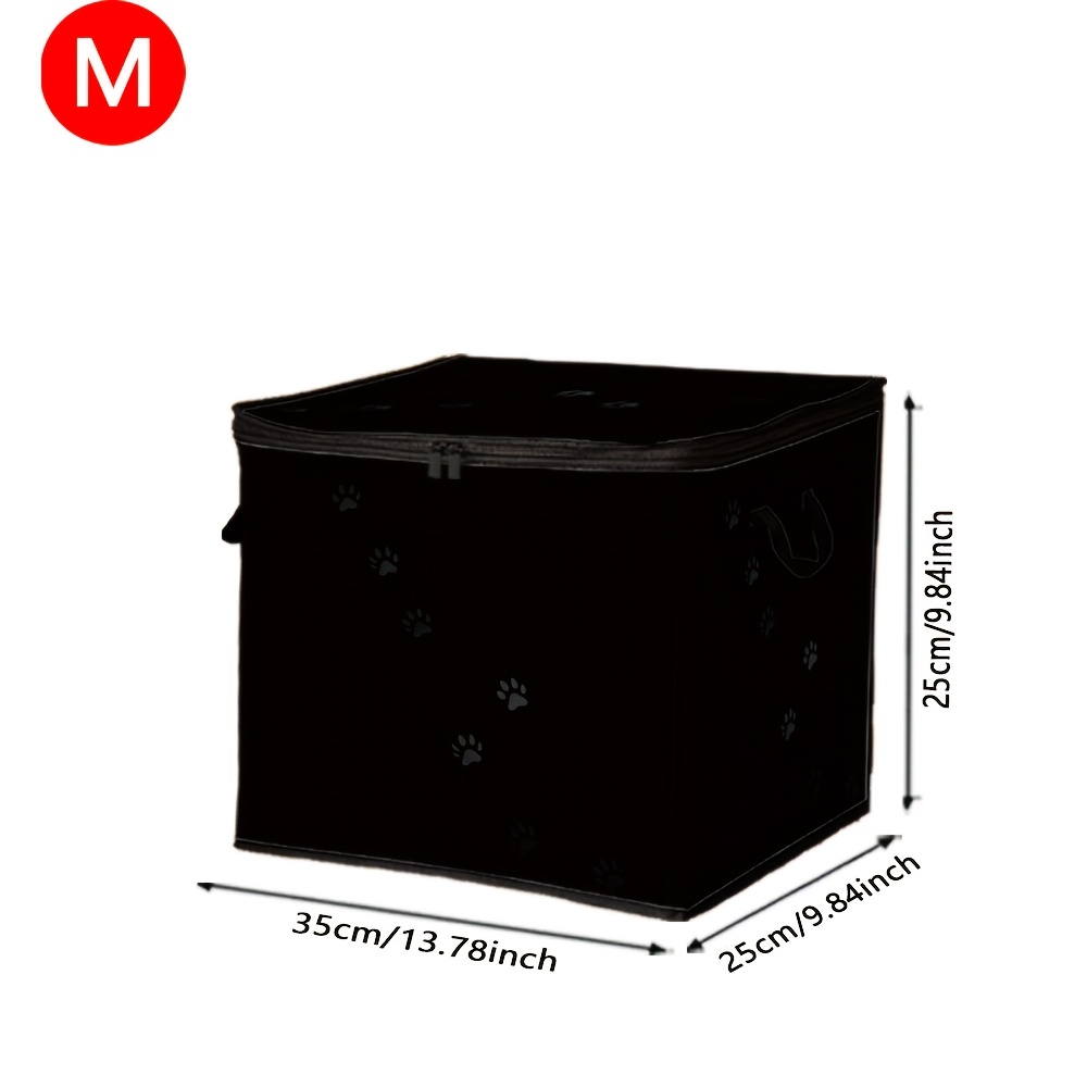 TEMU 1pc Cube Storage Box, Scattered Dark Background Pattern, Outdoor Storage Box, Double Zipper And , Basket For Moving And Travel, Foldable Storage