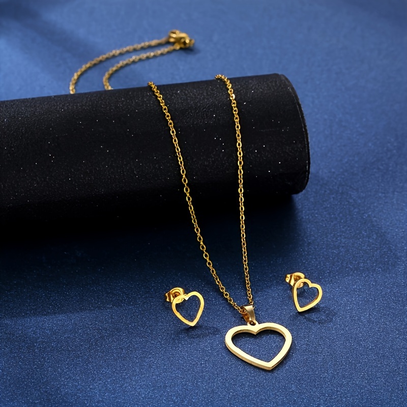

& Boucles d'Oreilles Pendentif Cœur - Inoxydable, Décontractée & Cadeau de -