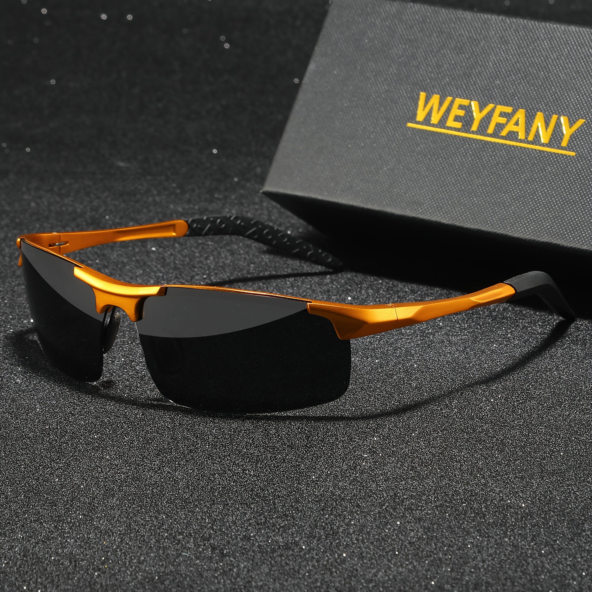 Image of Men's Polarized Sunglasses, Outdoor Full Aluminum Magnesium Sunglasses For Outdoor Activities, Parties, Fishing, Travel, Gift With Counter Display Box Packaging, High-end Eyewear