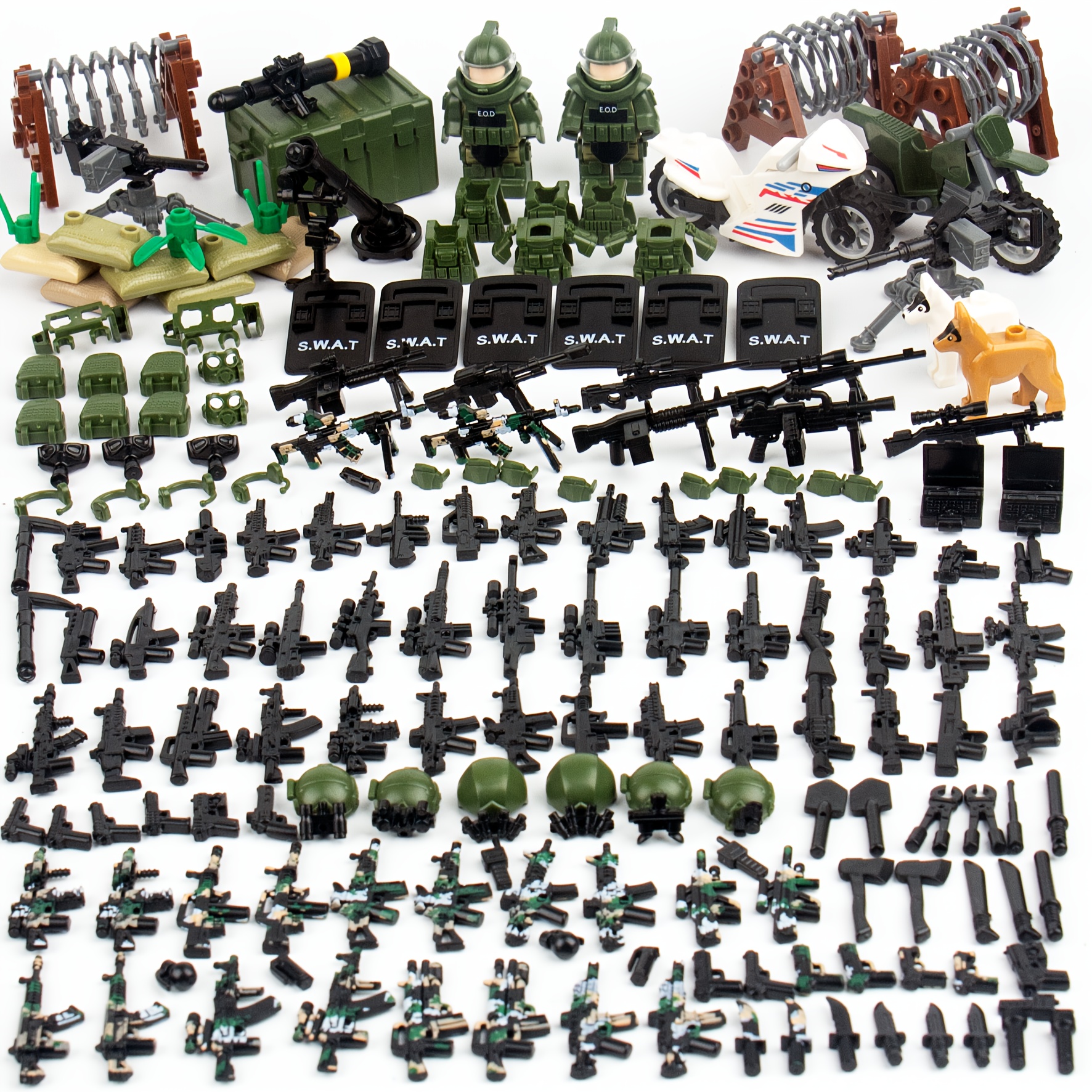 weapon bag 300pcs accessories military weapon set   including helmet bulletproof suit belt backpack camouflage weapon   gun equipment