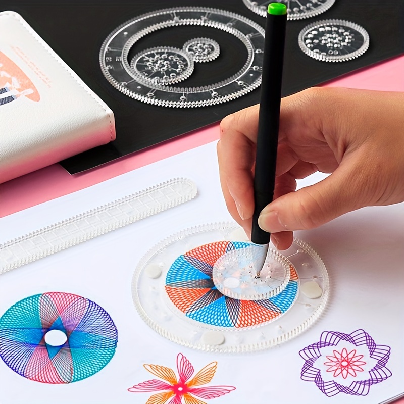 

Spirograph Drawing Set, 22-piece Creative Diy Mandala Geometric Ruler Kit, Educational Magic Spirograph Design Accessories, Multi-functional Art Tools, Hollow Template For Decorative Floral Patterns