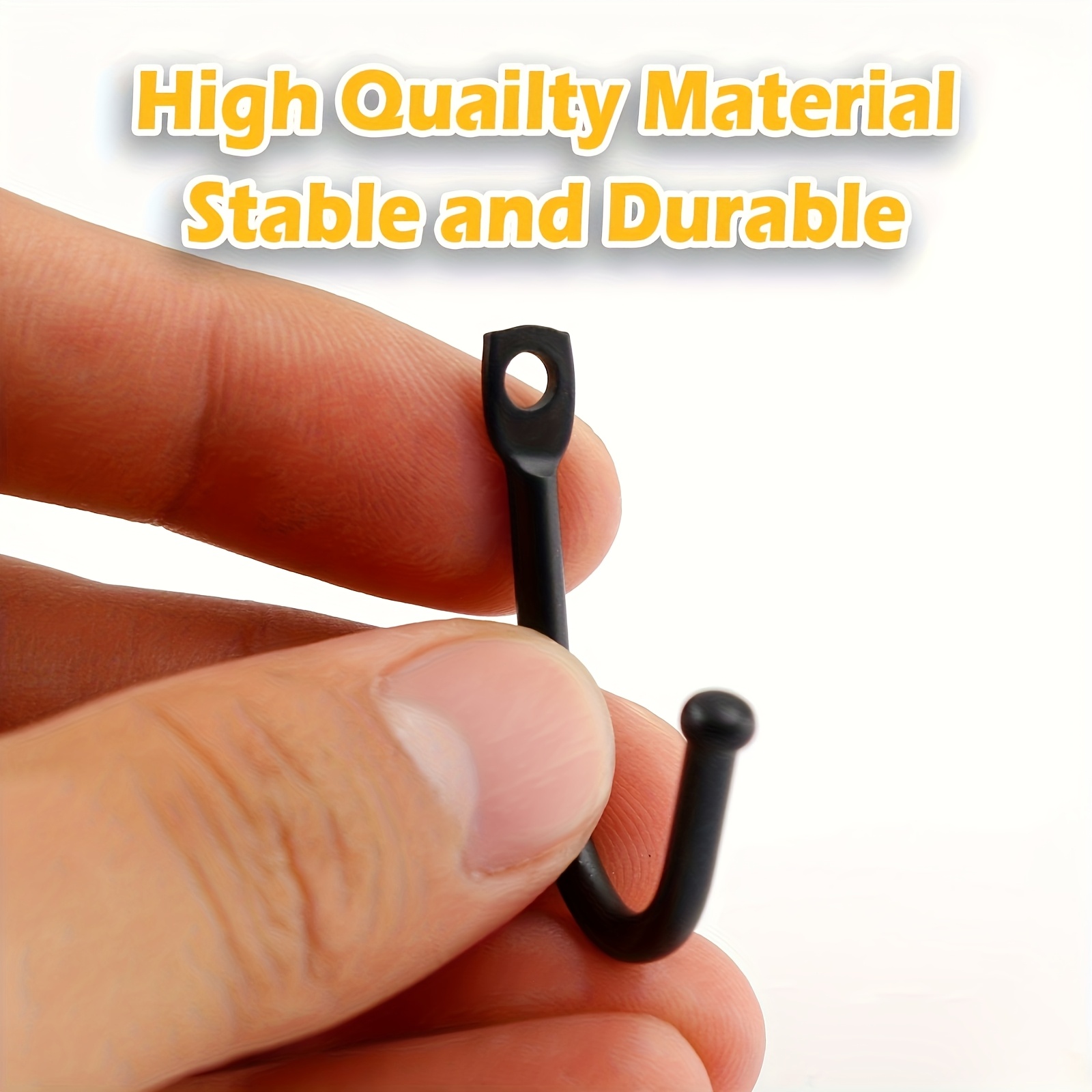 10pcs Black Iron Wall Hooks - , Single Claw Design, Suitable For Keys, Hats, Clothes, And Towels, Utility Hooks