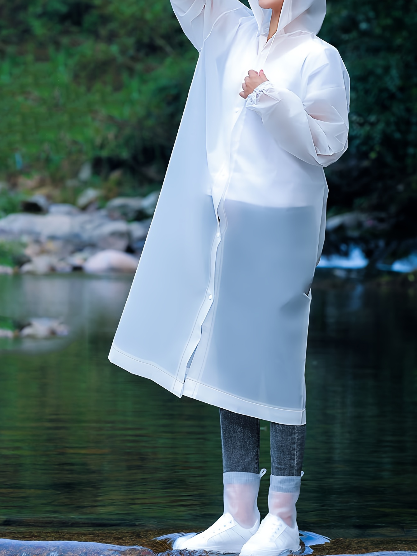 weißer verdickter regenmantel erwachsene winddicht Temu Germany