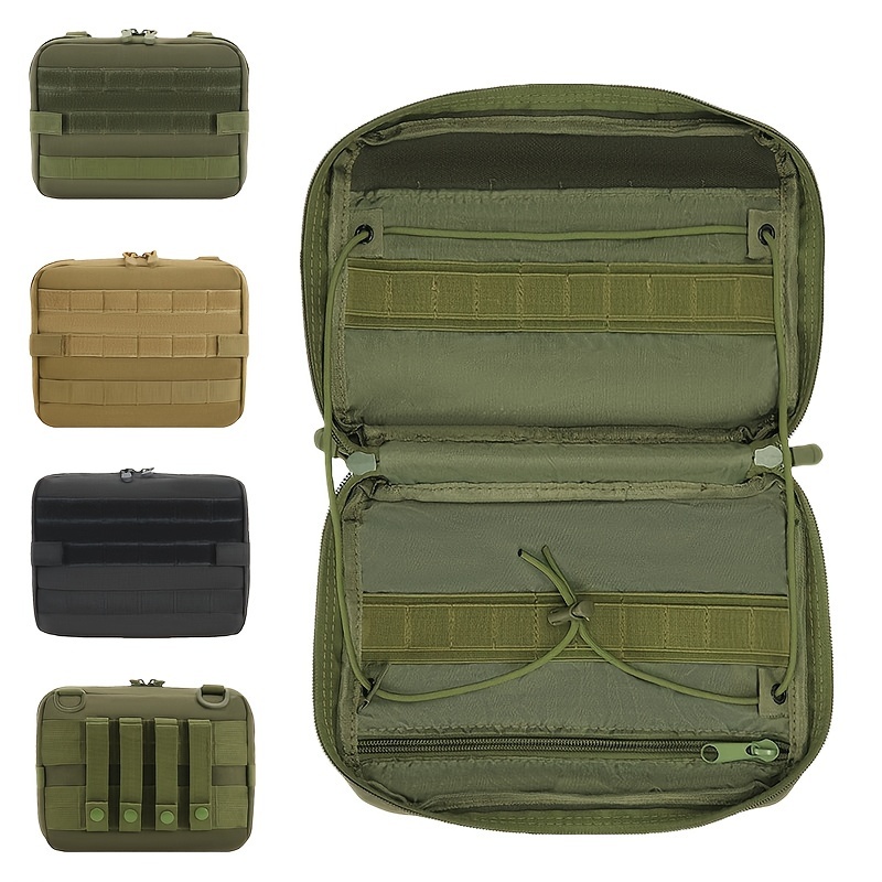 2 Pochette Tactique Molle Noire - Petite Et Grande - Sac Accessoires Pour Gilet, Sac à Dos, Ceinture