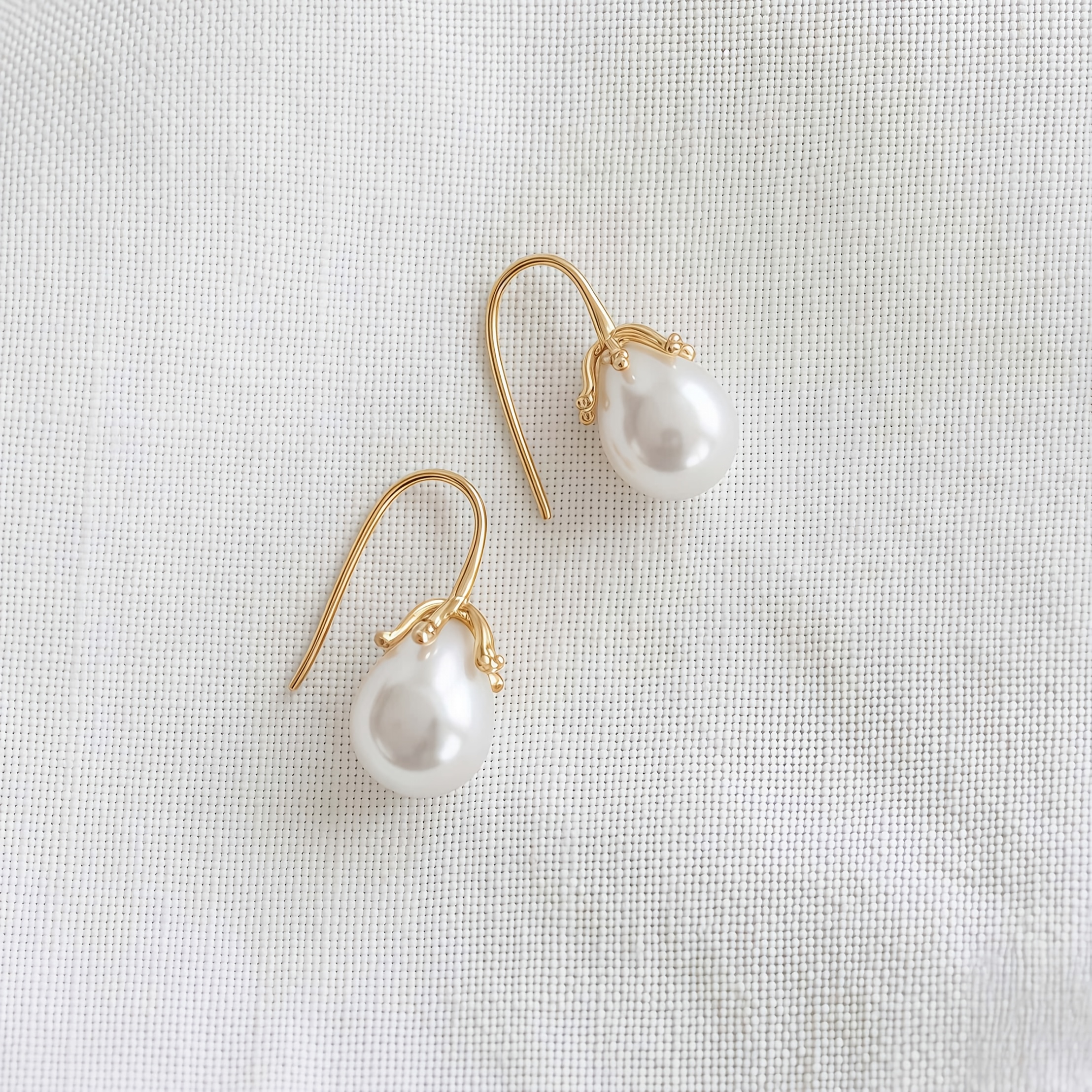 TEMU Elegantes pendientes de perlas sintéticas con forma de para mujer, aretes de perlas sintéticas con forma de , joyería de estilo retro francés,
