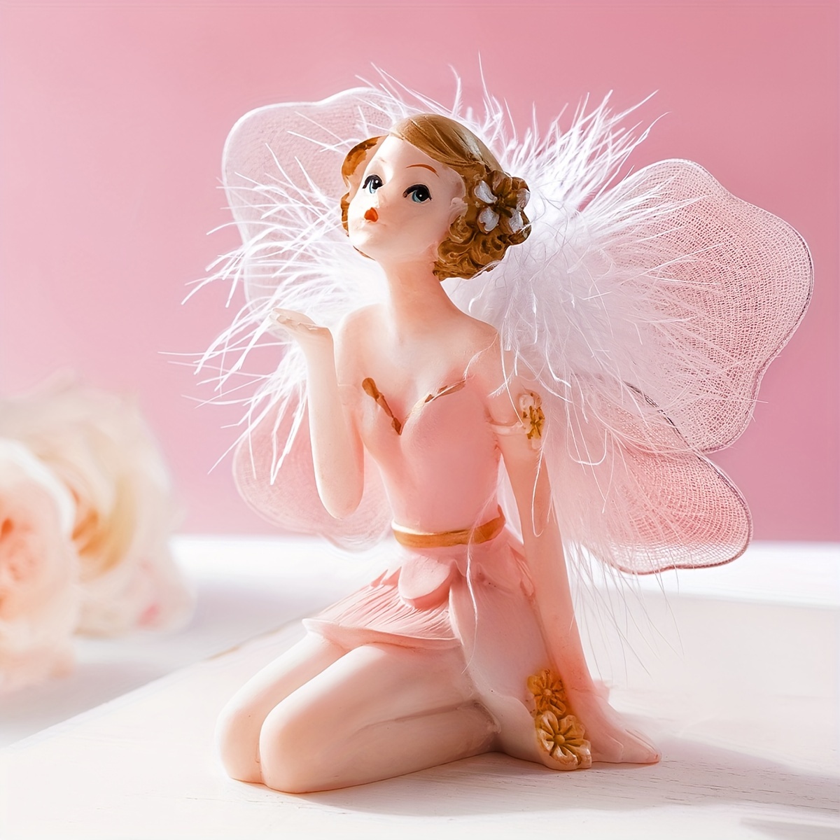 

Fairy Figurine With Openable Wings - Resin , Christmas & Anniversary Decor