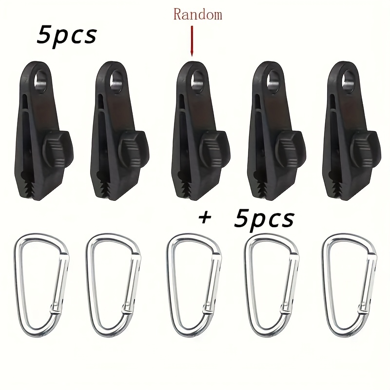 

10pcs Heavy-duty Tent Clamps - , Abs Outdoor Camping Gear For